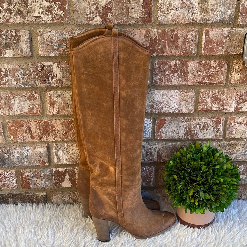 NWOT Isabel Marant Suede Gaucho Knee-High Pullover Boots